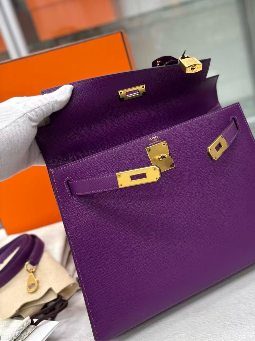 Hermes Epsom Kelly Sellier 28 Anemone - Picture 6 of 16